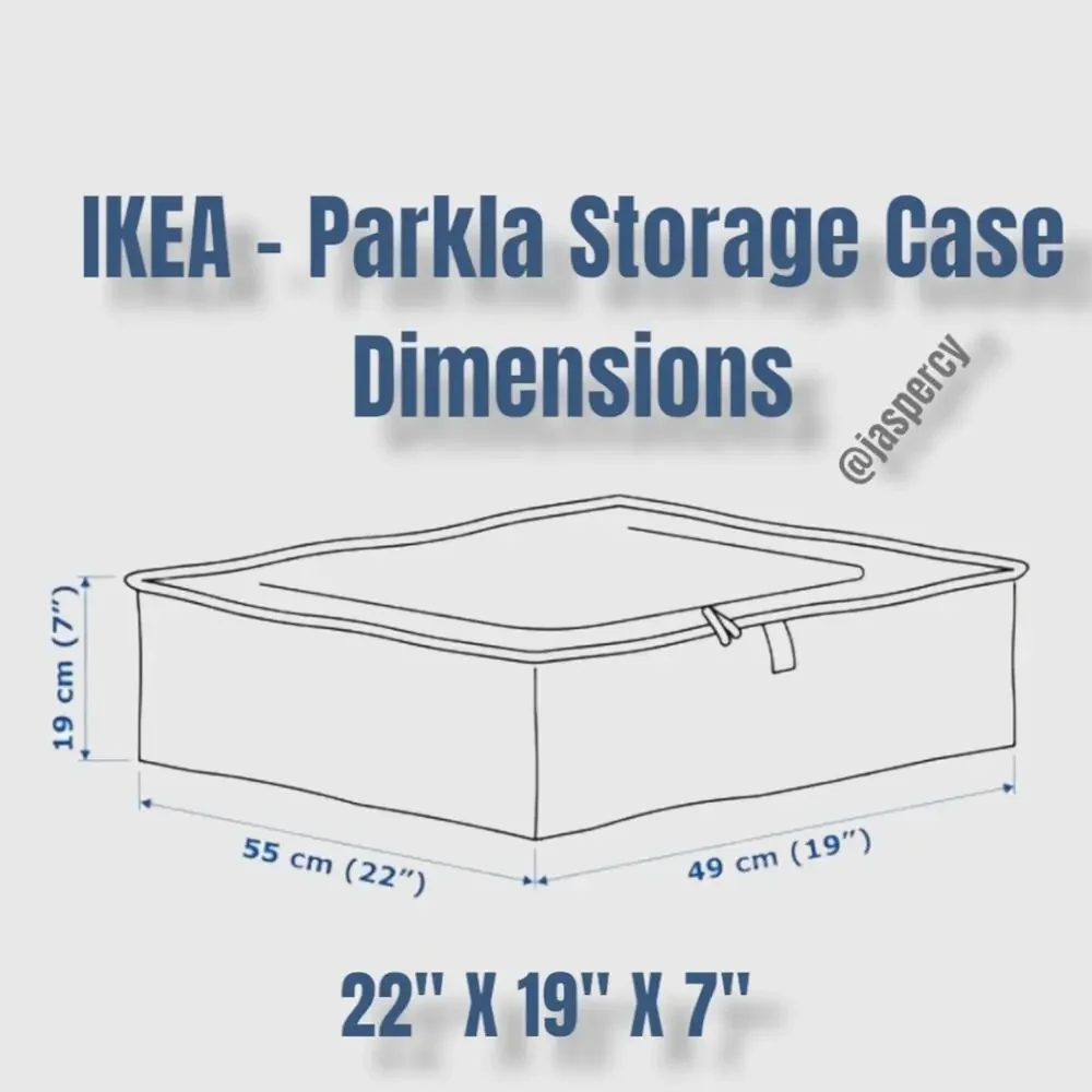 IKEA PÄRKLA - Set of Four (4) IKEA Roomy Sturdy Storage Reusable Case Tote Eco